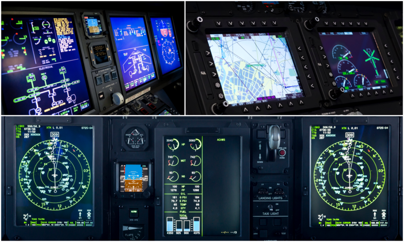 glass cockpit display screen content